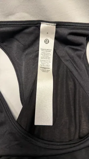 NWT Lululemon sheer black tank size 4 thumbnail 9