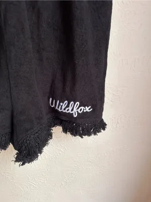 Wild Fox black swim romper Size Small Beachy pool ready thumbnail 5