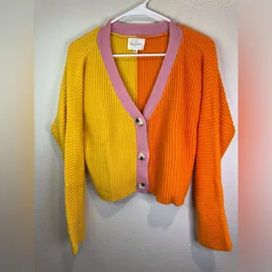 Line & Dot Women’s Catalina Colorblocked Cardigan Colorful‎ Sweater Size XS thumbnail 2