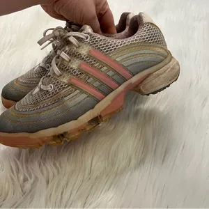 Adidas Women's Size 6.5 Golf Shoes Powerband Chassis 738201 Pink Silver White thumbnail 5