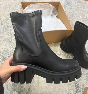 Steve Madden Boots Black Leather thumbnail 1