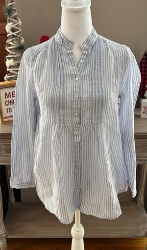 Zara Basic Popover Cotton Blouse thumbnail 1