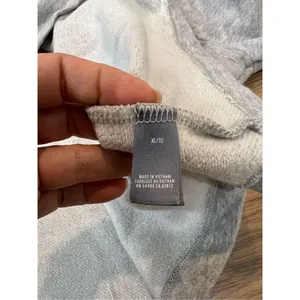 Aerie Gray Lace Up Hoodie Sweatshirt relax fit Size XL thumbnail 6