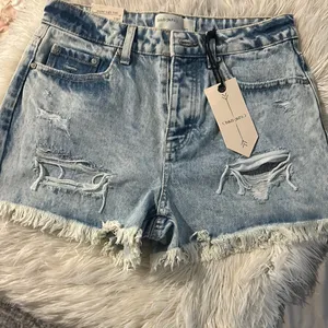 Othr Light Blue Jean Shorts Size 27 thumbnail 1