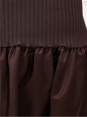 J.Crew Collection foldover mixy dress in duchesse satin thumbnail 3