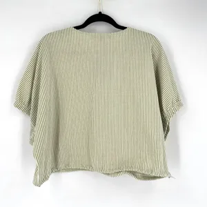 MARC NEW YORK Split Pea White Stripe V Neck Dolman Sleeve Top‎ Size S NWT Boxy thumbnail 11