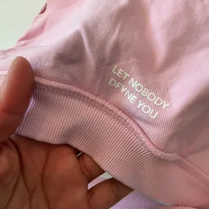 DFYNE Halter Neck Sports Bra Pink Seamless Ribbed Band Small Workout Gym Top thumbnail 4
