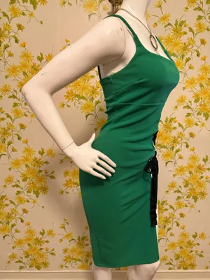 Green Lace-Up midi Dress size M thumbnail 3