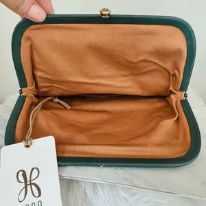 HOBO‎ LAUREN CLUTCH LEATHER WRISTLET WALLET Sage Henna Luxury Leather, NWT thumbnail 7