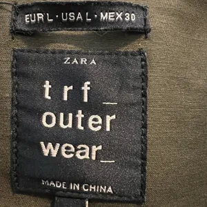 Zara Women’s TRF Utility Jacket Large Hooded Outerwear‎ Green thumbnail 3