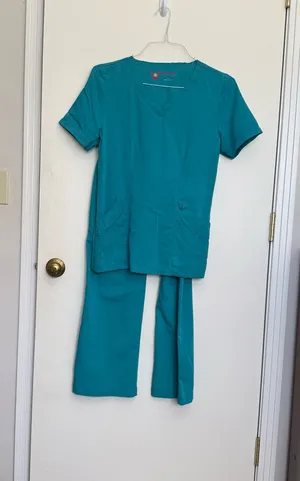 Urban teal medical scrub for women size extra small thumbnail 1