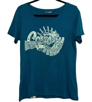 Cheekys Cowboy AF Graphic Tee‎ Medium Western Country Shirt thumbnail 1