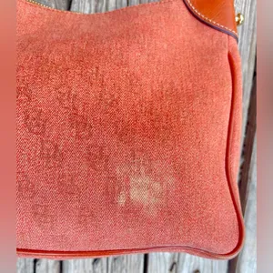 Dooney & Bourke Purse Orange Logo Canvas Monogram Hobo Bag thumbnail 7