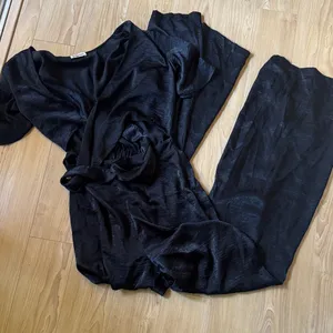 Show Me Your MuMu Black Tie Front Jumpsuit thumbnail 1