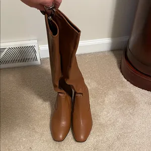 Franco Sarto Brown Knee-High Women's Boots Wide Calf thumbnail 2