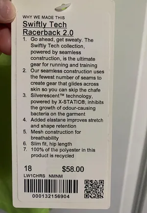Lululemon NWT  Swiftly Tech 2.0 thumbnail 3