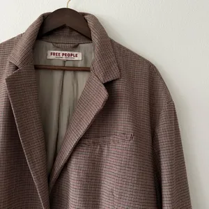Free People Oversized Reggie Blazer in Ginger Combo Size L thumbnail 6