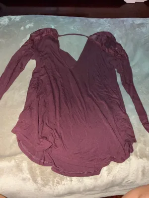 Maroon Long Sleeve American Eagle Soft & Sexy thumbnail 2