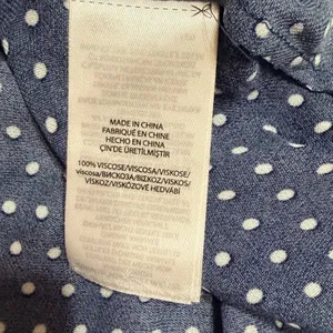 Polo Ralph Lauren Navy Blue Polka Dot Viscose Band Collar Blouse XS thumbnail 7