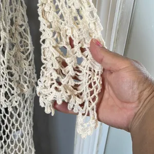 Sky and Sparrow Cream Lace Swim Coverup with Scalloped Edges size S/M thumbnail 5