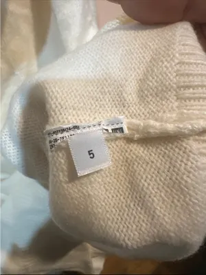Uniqlo Cream Off-Shoulder Ribbed Cowl Neck Sweater thumbnail 4