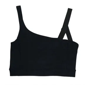 Josie Natori‎ Solstice Asymmetrical Athletic Sports Bra XS NWOT Black thumbnail 1
