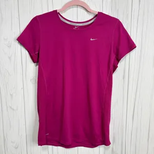 NIKE Women’s Dri-Fit Running Tee in‎ Magenta, Large thumbnail 1