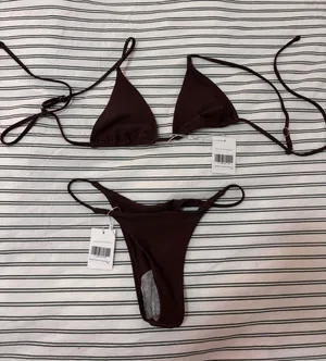 Aqua Tropic Bikini Set Brown Size M thumbnail 1