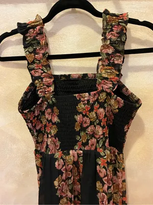 Women’s Maurices Black Floral Sleeveless Maxi Dress - Bkack Floral Size Small thumbnail 5