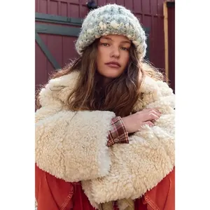 NWT!!‎ FREE PEOPLE Jolie Teddy Coat Faux Fur Oversized Bohemian Outdoors Medium thumbnail 5