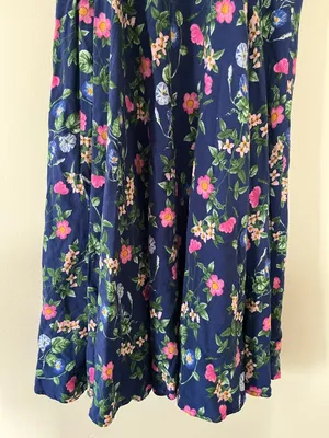 Old Navy Floral Mini Sundress Cottagecore Small Blue Pink Feminine Summer Casual thumbnail 6