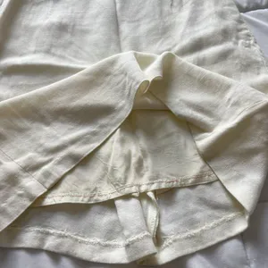 Vintage Mini‎ Skirt Ivory Womens 8 Linen Blend Quiet Luxury Made USA Minimalist thumbnail 4