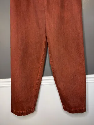 Big Bud Press Denim Trousers Jeans Womens L Red Medium Wash Relaxed Straight thumbnail 3