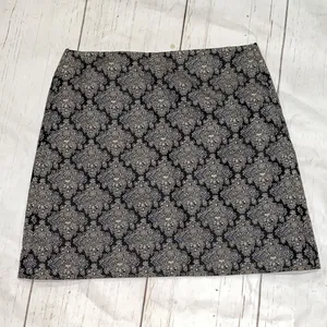 Loft blue patterned skirt thumbnail 2
