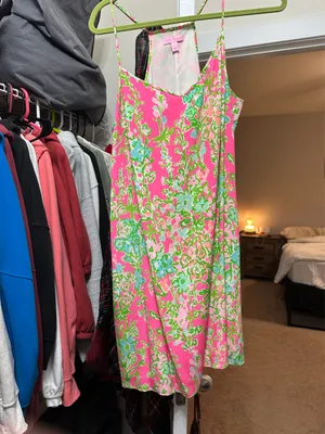 Lilly Pulitzer Slip Dress Silk Dusk thumbnail 3