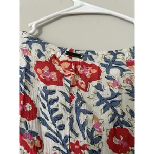 Billabong Safe Bet Surplice Top Floral V-Neck Boho Blouse Size Medium thumbnail 11