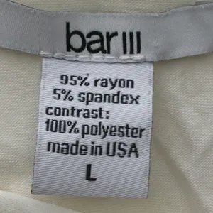 Bar III Womens Ivory Layered V-Neck Sleeveless Draped Blouse Top Large 43141 thumbnail 6