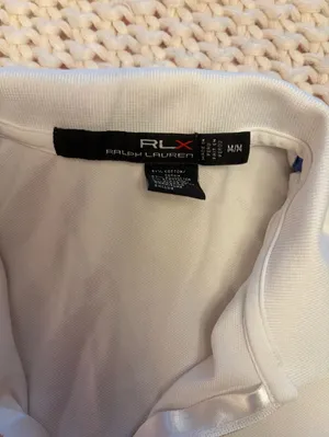 RLX Ralph Lauren Women's White and Blue Quarter-Zip Golf Polo Shirt thumbnail 2