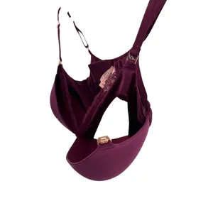 Victoria's Secret Body by Victoria Wireless Nursing Bra 36DDD Burgundy Lace Wing thumbnail 10