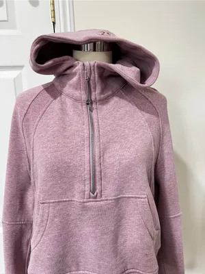 Lululemon Scuba Oversized Half-Zip Hoodie Heathered Pink Taupe Size XS/S Fleece thumbnail 6