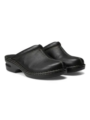 Born ★ Mount II Leather Open Back Comfort Clogs ★ Black Leather ★ 10M ★ Worn 1X thumbnail 2