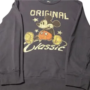 Disney Mickey Mouse Original Classic Sweatshirt Navy Gold M thumbnail 1