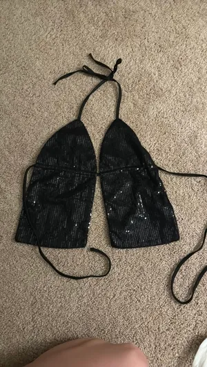 Edikted Black Sequin Top thumbnail 2