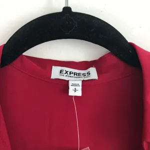 Express Portofino Office Work Blouse Shirt Small Red thumbnail 2