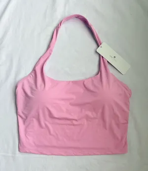 CRZ YOGA RY045 Bikini Top XL 14 Vita Pink NWT Padded Halter thumbnail 1