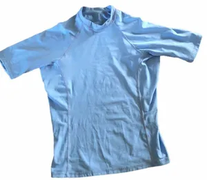 Goddess Rash Guard Light Blue Sun Protection XL Summer Surf Vacation Beach thumbnail 1