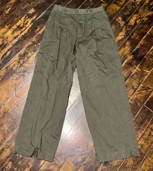 Banana Republic green normcore trendy 2 wide leg trousers thumbnail 1