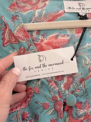 NWT The Fox and The Mermaid Bohemian Chameli Short Dress in Teal Size Large thumbnail 5