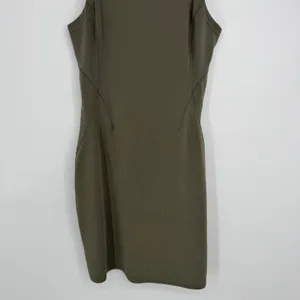 Lululemon Ribbed Softstreme Slim-Fit Tank Dress 8‎ Green Athleisure Casual Mini thumbnail 5