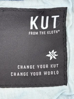 Kut from the Kloth Indigo Blue Frayed Hem Jean Shorts thumbnail 5